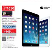 Apple iPad Air 16GB WiFi+Cellular Space Gray MD791 Or Silver MD794-Each
