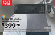 Microsoft Desktop 800 Wireless Keyboard & Mouse