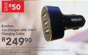 Everlast Car Charger With 2 In 1 Charging Cable