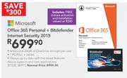 Microsoft Office 365 Personal + Bitdefender Internet Security 2015