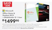 Microsoft Office Home & Student 2013 + Bitdefender IS 1 User