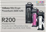 Volkano Mini Erupt Powerbank 2600 mAh-Each
