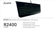 Razer Blackwidow Chroma-US Layout