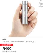 Anker Mini 3200Mah Silver Powerbank Power IQ Technology