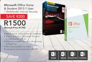 Microsoft Office Home & Student 2013 1 User + Bitdefender Internet Security