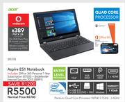 Acer Aspire ES1 Nootebook-On 2GB Data Plan