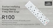 Everlast Intelliplug Energy Saving 9 Way With Surge