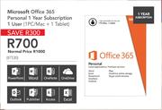 Microsoft Office 365 Personal 1 Year Subscription 1 User (1PC/Mac + 1 Tablet)