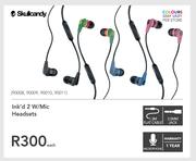 Skullcandy Ink'd 2 W/Mic Headsets-Each