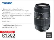 Tamron 70-300mm Lens For Canon Or Nikon(F/4-5.6 DI)