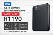WD 1.5TB Elements External Hard Drive