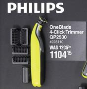 Philips One Blade 4 Click Trimmer QP2530
