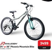 Raleigh 24" Or 26" Phoenix Mountain Bike-Each