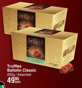 Jacquot Truffles Ballotin Classic Assorted-200g Each