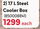 Camp Master 17L Steel Cooler Box-Each