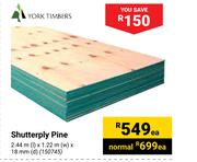 York Timbers Shutterply Pine-Each