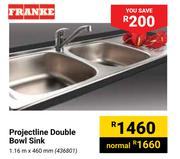 Franke Projectline Double Bowl Sink-1.16m x 460mm