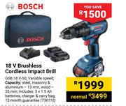 Bosch 18V Brushless Cordless Impact Drill