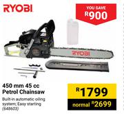 Ryobi 450mm 45cc Petrol Chainsaw