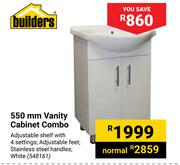 Builders 550mm Vanity Cabinet Combo