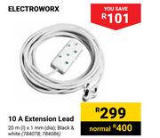 Electro Worx 10A Extension Lead