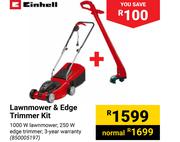 Einhell Lawnmower & Edge Trimmer Kit