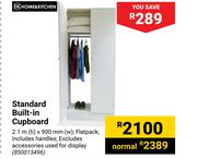 Home & Kitchen Stanadard Built In Cupboard-2.1m (h) x 900mm (w)