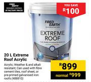 Fired Earth 20L Extreme Roof Acrylic 
