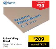 Gyproc Rhino Ceiling Board-6.4mm x 1.2m x 3.0m