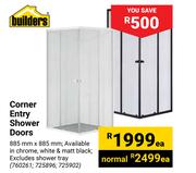 Builders Corner Entry Shower Doors-Each