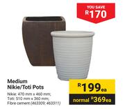 Medium Nikie/Toti Pots-Each