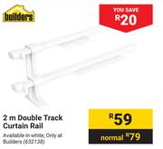 Builders 2m Double Track Curtain Rail