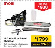 Ryobi 450mm 45cc Petrol Chainsaw