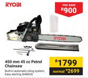 Ryobi 450mm 45cc Petrol Chainsaw