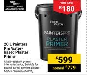 Fired Earth 20L Painters Pro Water Based Plaster Primer