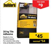 Builders 20Kg Tile Adhesive