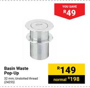 Basin Waste Pop Up