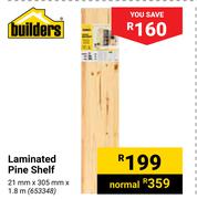 Builders Laminated Pine Shelf 21mm x 305mm x 1.8m