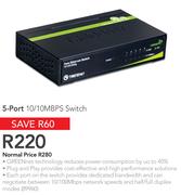 Trendnet 5 Port 10/10MBPS Switch