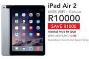 Apple iPad Air 2 64GB Wi-Fi+ Cellular