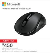 Microsoft Wireless Mobile Mouse 4000