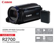 Canon Legria HF-R606 Camcorder