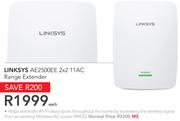 Linksys AE2500EE 2x2 11AC Range Extender-Each
