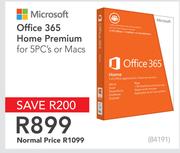 Microsoft Office 365 Home Premium For 5PC's Or Macs