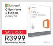 Microsoft Office Home & Business 2016 DVD
