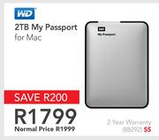 WD 2TB My Passport For Mac