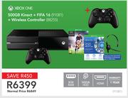 Xbox One 500GB Kinect + Fifa 16 + Wireless Controller