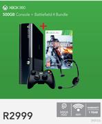 Xbox 360 500GB Console+ Battlefield 4 Bundle