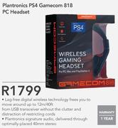 Plantronics PS4 Gamecom 818 PC Headset