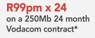 Vodacom Power Tab 10" VF1296-On A 250MB